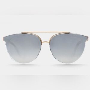 New KREWE Clio Nylon Gold Mirrored Sunglasses